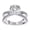 White Gold, variant on AFFY Solitaire Engagement Rings for Women Center 8mm Cushion and Round Lab Created Moissanite Split Shank Hidden Halo Wedding Anniversary Ring in 14K Rose Gold Plated 925 Sterling Silver Size-7