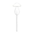 thumbnail image 4 of JingChun 2 Pcs Plant Watering Globes Large Mushroom Shaped Iridescent Self Watering Globes Clear Glass Planter Insert Devices for Indoor Outdoor Plant Lovers, 4 of 9