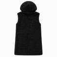 thumbnail image 4 of Lutiedan Fleece Hooded Vest for Women Sleeveless Button down Outerwear Vest Fall Winter Warm Jackets with Pocket S-XXL,Black, 4 of 6