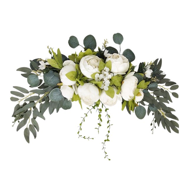 Wedding Arch Flowers Arch Decor Green Leaves Reception Backdrop Props Artificial white
