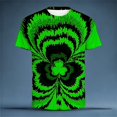 thumbnail image 2 of IWRICH Men's Short Sleeve Plus Size Shamrock T Shirts Crew Neck St. Patrick's Day Clover Tees Holiday Printed Tops 05-Green XL, 2 of 3