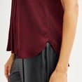 thumbnail image 3 of Women's Nine West Short Sleeve Easy Lapel Shirt Color: Black Simple Swirl Size: SMALL, 3 of 4