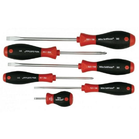 

Wiha Softfinish Slotted And Phillips Screwdriver Set 6 Piece