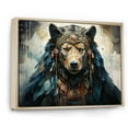 thumbnail image 2 of Designart "Bear Costume in Native Art" Native American Floater Framed Canvas Wall Art, 2 of 7