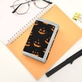 thumbnail image 7 of JIALIOU Nylon Trifold Card Wallet with ID Window Zipper Pocket for Men Women Teen Orange Halloween Pumpkin Face, 7 of 7