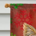 thumbnail image 3 of Red Snowflakes Holiday Christmas  Yorkie / Yorkshire Terrier House Flag, 3 of 4