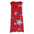 thumbnail image 5 of TJAZFJPA Robes Formelles pour Filles Taille 10-12 Robe Sans Manches pour Fille 4 Juillet Mignonne Imprimé Drapeau Patriotique Ligne Extensible Confortable Robe d'Été Décontractée pour Jouer pour Tout-Petits Enfants Bébé, 5 of 5