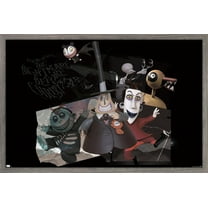 Disney Tim Burton's The Nightmare Before Christmas - Distorted Group Wall Poster, 14.725" x 22.375" Framed