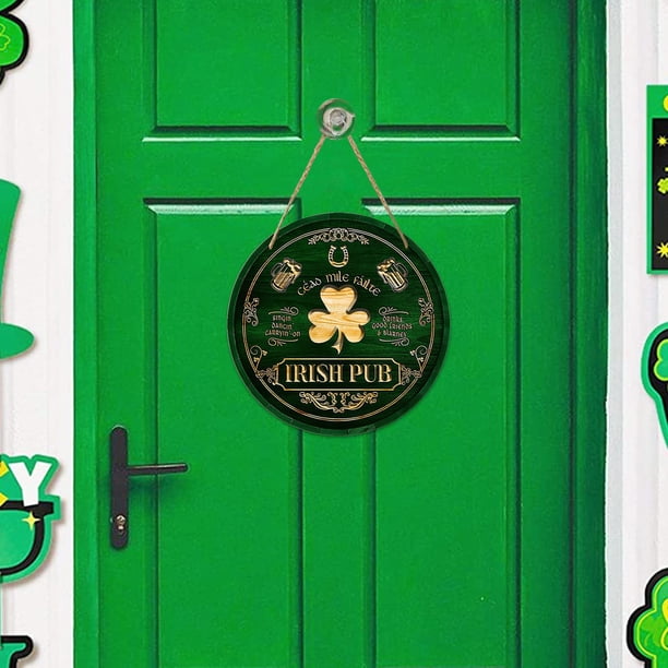 Decoraciones para el Día de San Patricio, Accesorios para el Día de San Patricio, Regalos para el Día de San Patricio, Decoración de pared de madera para el Día de San Patricio, Decoración de pared pa
