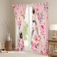 thumbnail image 3 of Erosebridal Cartoon Horse Curtains Pack of 2 (42x84 Each) for Girls, Chic Pink Flower Floral Curtains Blackout, 3 of 6