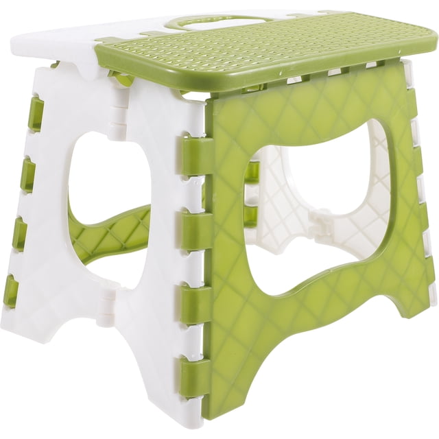 Taburete plegable portátil, práctico, pequeño, creativo y sencillo para el hogar (verde, tamaño pequeño)