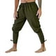 thumbnail image 1 of SAILING Pantalones con cordones y banda en el tobillo para hombre, pantalones medievales de disfraz de pirata vikingo de la Edad Media, 1 of 3