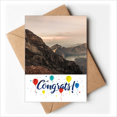 thumbnail image 1 of Mountain Desert Sun neblinas Lake Sobre de la Carta de felicitación de la tarjeta de matrimonio, 1 of 4