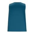 thumbnail image 3 of ctdiral Womens Satin V Neck Tank Tops Summer Sleeeveless Tanks Solid Color Loose Fit Tunic Tops Elegant Office Work Blouse Blue XL, 3 of 8