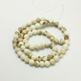 thumbnail image 2 of 1strand Frosted Round Natural Magnesite Beads Strands White 6mm Hole: 1mm 6mm in diameter hole: 1mm about 67pcs/strand 15.5 inch, 2 of 2