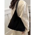 thumbnail image 2 of Luxtrada Tote Bags for Women Work Bags Suede Slouchy Bag Hobo Handbag Office Tote Handbag (Black), 2 of 9