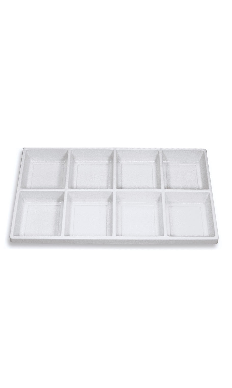 10 Pc Black Flocked Plastic Tray Inserts With 8 Compartments 14 1/4" x 7 1/2" 