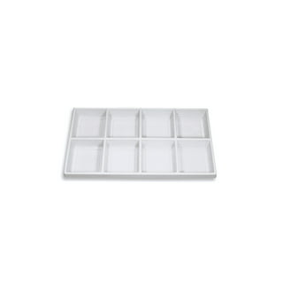 Ribbed Plastic Display Tray 12.5 x 24 x 0.75 High, White 