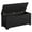 Black, variant on Farmhouse Wooden Storage Chest with Safety Hinge - Entryway & Bedroom Bench for Living Room Organization