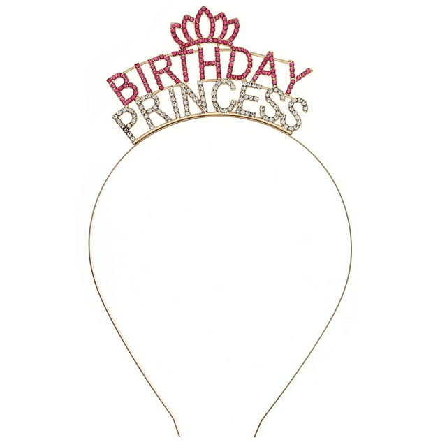 Birthday Headpiece Rhinestones Elegant - Wedding Tiara Headband Princess Crown