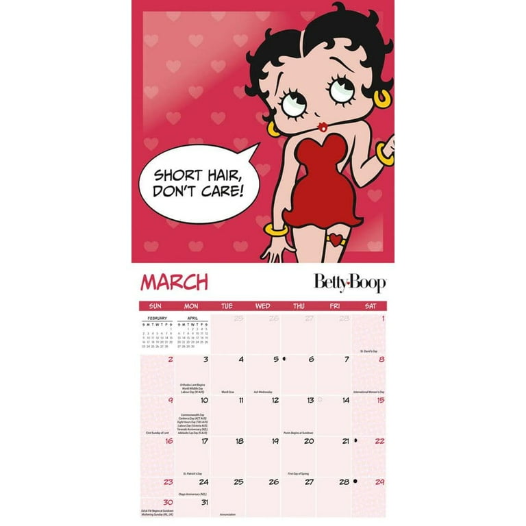 Carousel Calendars, Betty Boop 2025 Mini Wall Calendar