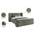 thumbnail image 2 of Meridina Furniture Modena Green Chenille Fabric Upholstered Queen Bed, 2 of 10