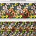 thumbnail image 2 of Soimoi Brown Cotton Voile Fabric Leaves, & Lily Floral Print Sewing Fabric Yard 42 Inch Wide, 2 of 7
