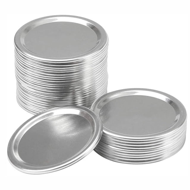EeaseCA 24pcs Regular Mouth Mason Jar Lids Leak Proof Split-Type Canning Jar Caps