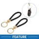 thumbnail image 2 of Llavero de Bargains Únicos, Llavero Universal con Anillo para Llaves de Fob para el Hogar, Aleación de Zinc, Tono Dorado y Negro, 2 Pcs, 2 of 6