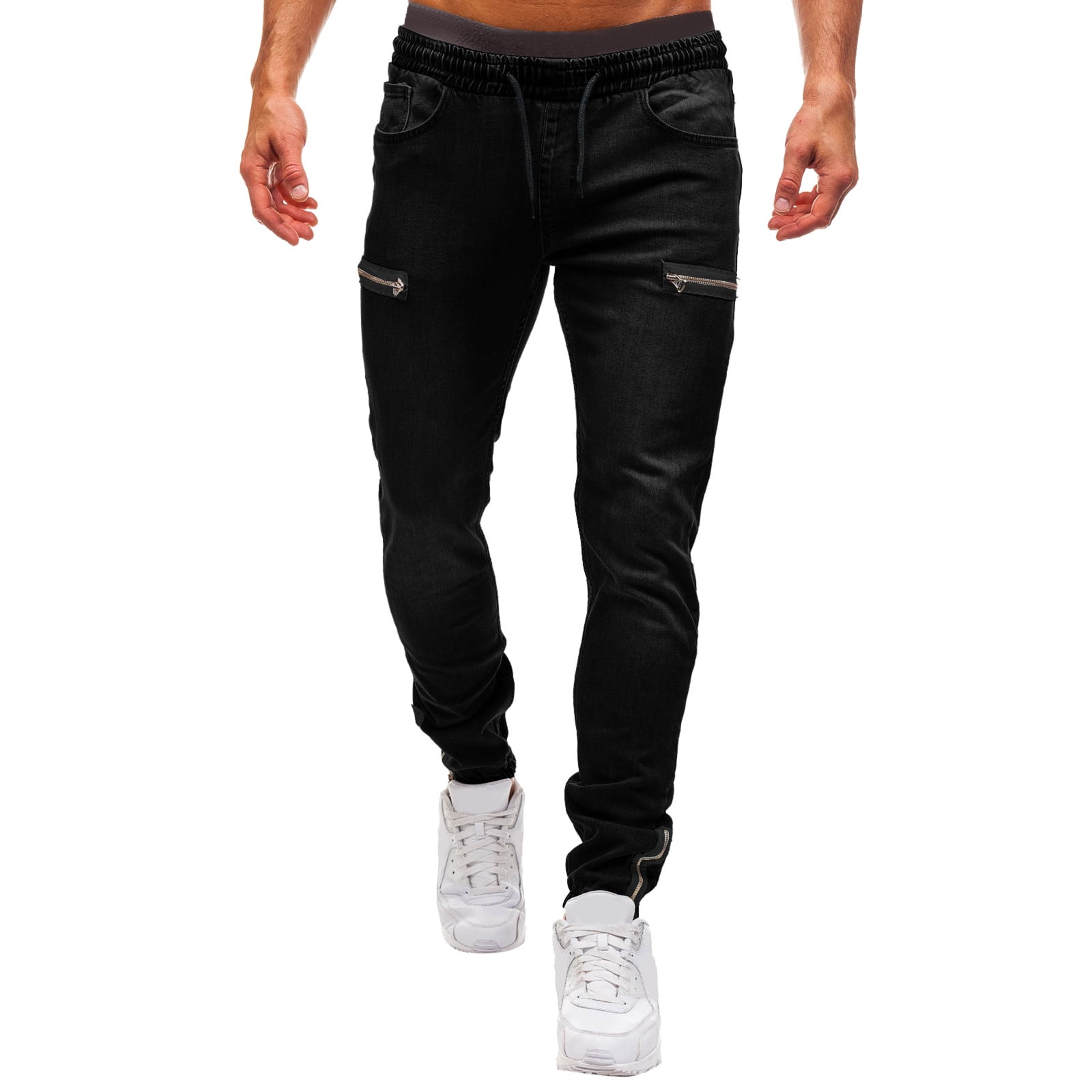 MRULIC jeans for men Pants Slim Jeans For Men Denim With Pocket