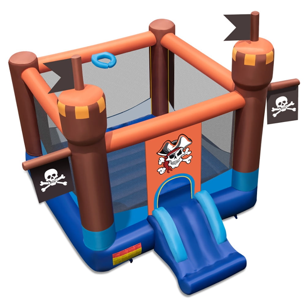 Aimee Lii Pirate-Themed Inflatable Bounce Castle with Large Bounce Area without Blower, Kids Bounce House for 3-10 Aimee Lii Pirate-Themed Inflatable Bounce Castle with Large Bounce Area without Blower, Kids Bounce House for 3-10