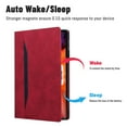 thumbnail image 2 of Dteck Flip Case for iPad Air 13 Inch Case M2 (2024), iPad Pro 12.9 Inch Case 2022/2021/2020/2018, Matte PU Leather Folio Cover with Card Slots Pocket, Stand Business Case,Red, 2 of 6