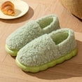 thumbnail image 2 of CAIXIA Women's Memory Foam Slippers for Comfort Soft Lined Indoor Outdoor Slide On with Heel Support and Non Sole,Green, 2 of 4