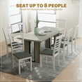 thumbnail image 4 of 71" Large Dining Table for 8, Industrial Kitchen Table, Grey Wood Finish, 4 of 10