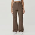 thumbnail image 2 of Pantalones cargo holgados para mujer: cintura elástica, color liso, estilo informal, primavera/verano, tallas S-XXL, 2 of 6