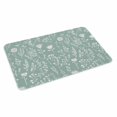 thumbnail image 2 of White Teal Spring Floral Door Mat&nbsp;Indoor Outdoor Entrance, Non Slip Small Rug for Kitchen Bathroom Entryway Rug, Summer Flowers Botanical Washable Doormat Floor Mat 16x24 Inch, 2 of 8