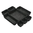 thumbnail image 2 of Organizador de cajones de fieltro de 8 piezas con separadores para tocador o mesa. Negro, 2 of 9
