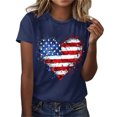 thumbnail image 3 of Youyipin Womens Tops Printed Round Neck Short Sleeve T-Shirt Top Shirt Summer Tops For Women, 3 of 4