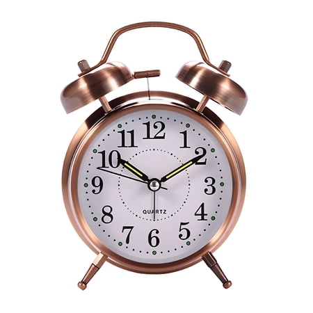 DESIGNICE 2026 New Vintage Alarm Clock Extra Loud Twin Bell Retro Clock - Copper Metal for Bedrooms,Living Rooms,Office Spaces,Vintage Decor,Wake-Up Calls,Home Use.