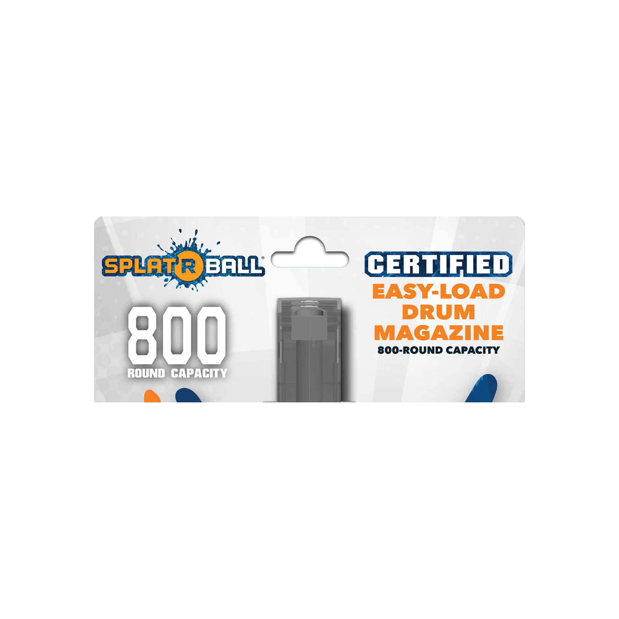 SPLATRBALL Orange 800 Round Water Bead Drum Magazine for Water Bead Blasters. 1 piece included.