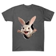 thumbnail image 5 of QUNYINEY Easter Women Shirts Crew Neck Short Sleeve Pullover Casual Tops Loose Spring Tops for Women, 5 of 5