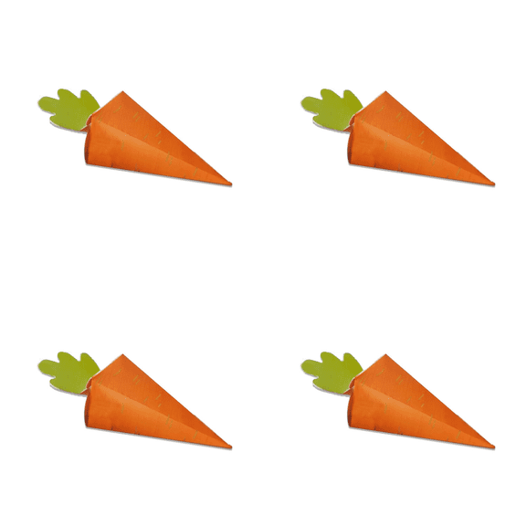 ChicYu 5.3x1.9in Carrot Treat Boxes,1Pc Carrot Shaped Cookie Candy Boxes 3D Carrot Cardboard Box, Easter Treat Boxes Party Favor Bags for Easter Spring Themed Birthday Party Easter Decoration