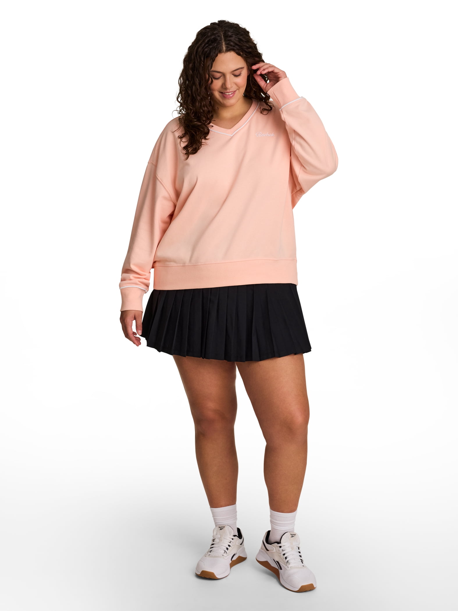 Reebok Courtside Oversize Meet & Greet Crew, Sizes XS-4X