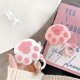 thumbnail image 2 of Estuche de goma negra compatible con auriculares Airpods 1/2, estuche a prueba de golpes, lindo patrón de huella de gato en 3D., 2 of 5