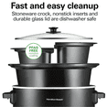 thumbnail image 2 of Hamilton Beach Double Dish Slow Cooker with 6qt Crock and Dual 2.5qt Nonstick Insert, 2 of 8