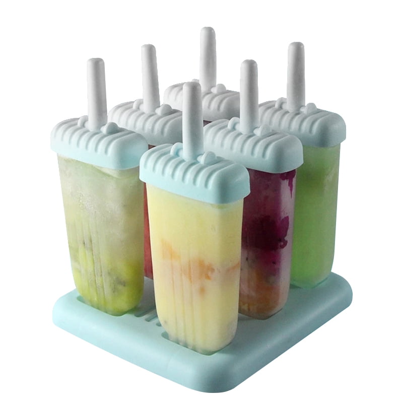 4 Cell Ice Cream Mold DIY Juice Popsicle Maker Lolly Cake Mould Tray Pan Frozen