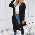 thumbnail image 5 of Juebong Cable Knit Long Cardigan for Women 2025 Long Sleeve Fall Winter Chunky Coats Open Front Button Sweaters with Pockets Black,M, 5 of 8