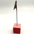 thumbnail image 1 of Soporte de madera con base de pino para fotos, portatarjetas de notas, Péndulo de escritorio, pinza de cocodrilo, portatarjetas de visita, 1 unidad, 1 of 5