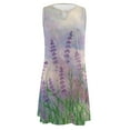 thumbnail image 4 of Vestido suelto con estampado de cuello redondo sin mangas informal de verano con estilo para mujer OAVQHLG3B Store lin121212, 4 of 5