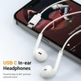 thumbnail image 4 of USB C Headphones for iPhone 17 16 15, Type C Earphones with Microphone Volume Control for Apple USB C Wired Earbuds, Samsung Galaxy S25 S24 S22 S21 S20, iPad Pro,Pixel 9 8 7, 4 of 7